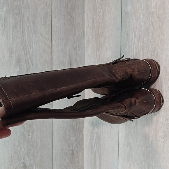 UGG Australia 3184 Women Brown Tall Boots Leather Riding Shoes Sz 7 - Picture 6 of 14